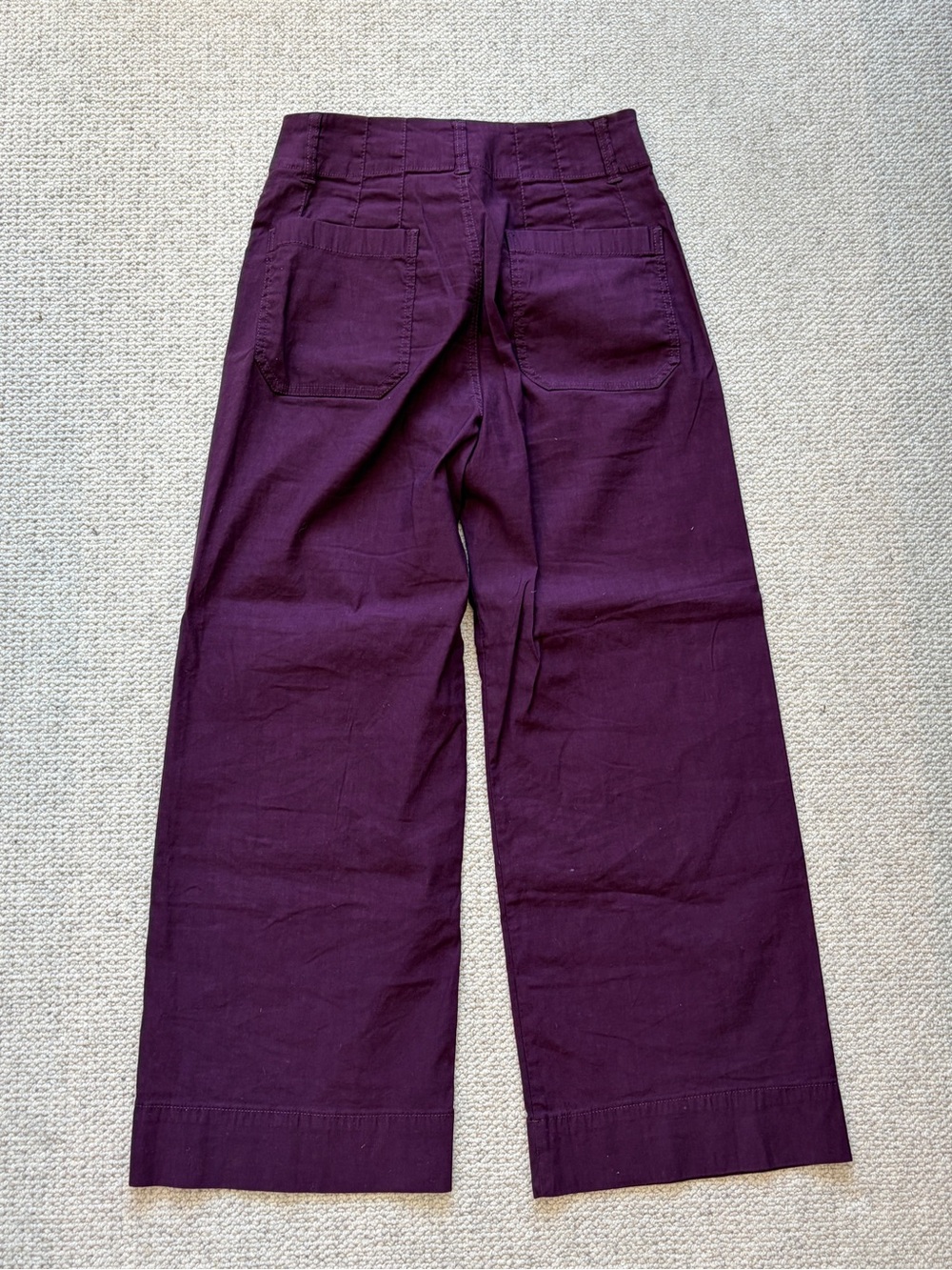Maeve Anthropologie Colette Deep Purple Wide Leg Pants Size 28 - Picture 5 of 5